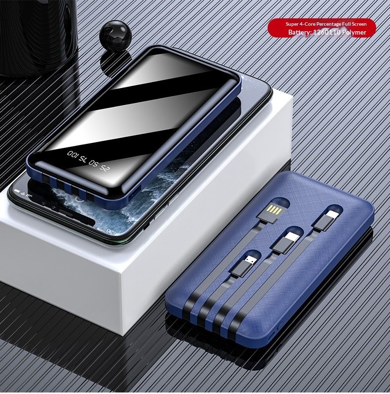 NeoGear NeoGear NeoGear Universal Phone Cable 10000mAh With Printed, Built-in Four-Cable Full-Screen Mobile Power Bank_voghion.com