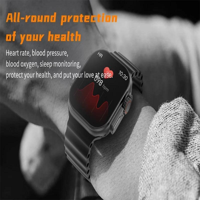 Multi-Sport IW8 Ultra Smart Series 8 49mm 2.16" HD képernyő Bluetooth hívás NFC IP68 vízálló hőmérséklet-érzékelős okosóra férfiaknak_voghion.com