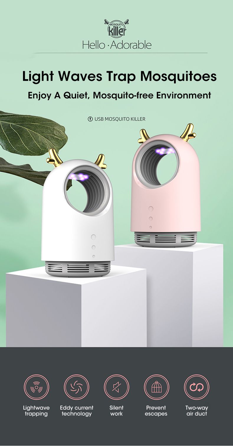 Electric Mosquito Fly Trap Harmless Mosquito Fly Exterminator Professional Inhalation Zapper Indoor Trap Multifunctional_voghion.com