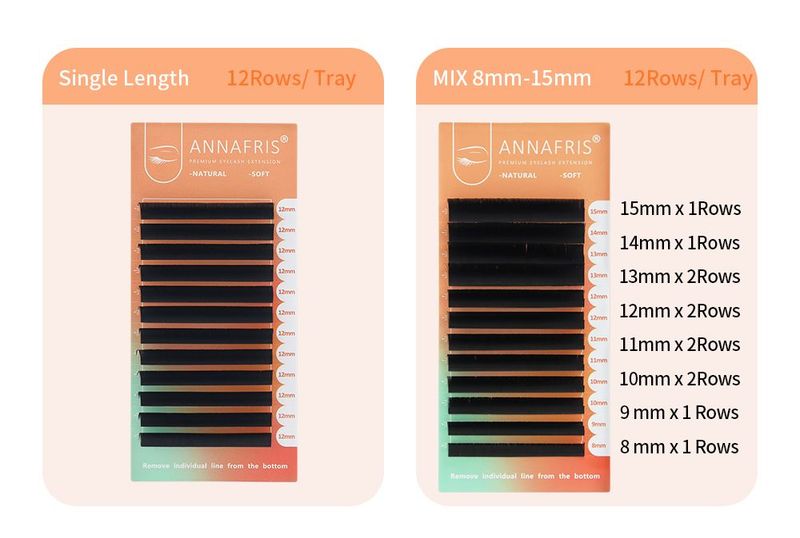 ANNAFRIS Easy Fan Eyelash Extension Automatic 1S Flowering 0.07mm Individual False Lashes Natural Soft Matte Black Volume Lash Extensions Supplies_voghion.com