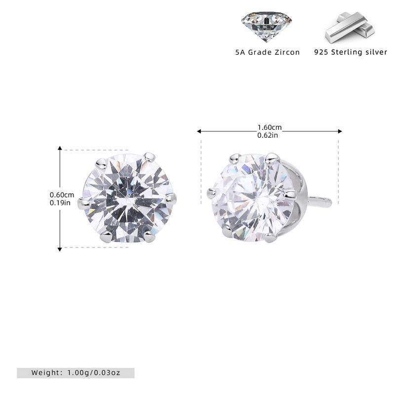 Orecchini a bottone da donna in argento sterling con zirconi cubici, forma geometrica minimalista a forma di osso, argento 925 placcato in oro bianco e oro giallo_voghion.com