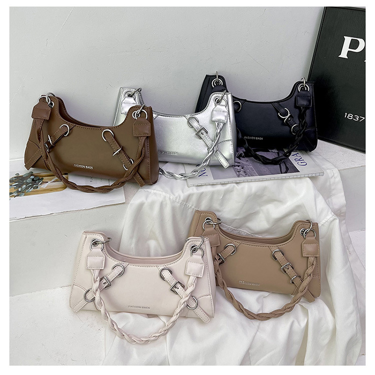 Produttori all'ingrosso 2023 nuova borsa da donna sotto le ascelle tinta unita borsa a tracolla portatile con texture di moda borsa a tracolla portatile dal design di nicchia_voghion.com