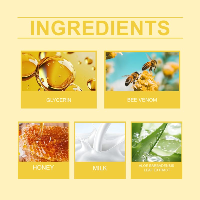Cremă depilatoare hidratantă cu lapte cu venin de albine, îndepărtare delicată a părului de pe corp, cremă depilatoare de curățare pentru axile, mâini și picioare_voghion.com