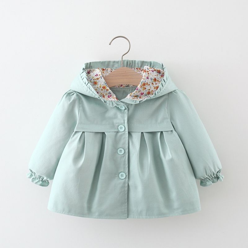 Giacca da bambina Giacca autunnale in cotone a maniche lunghe con cappuccio Giacca da 0-3 anni per bambina_voghion.com