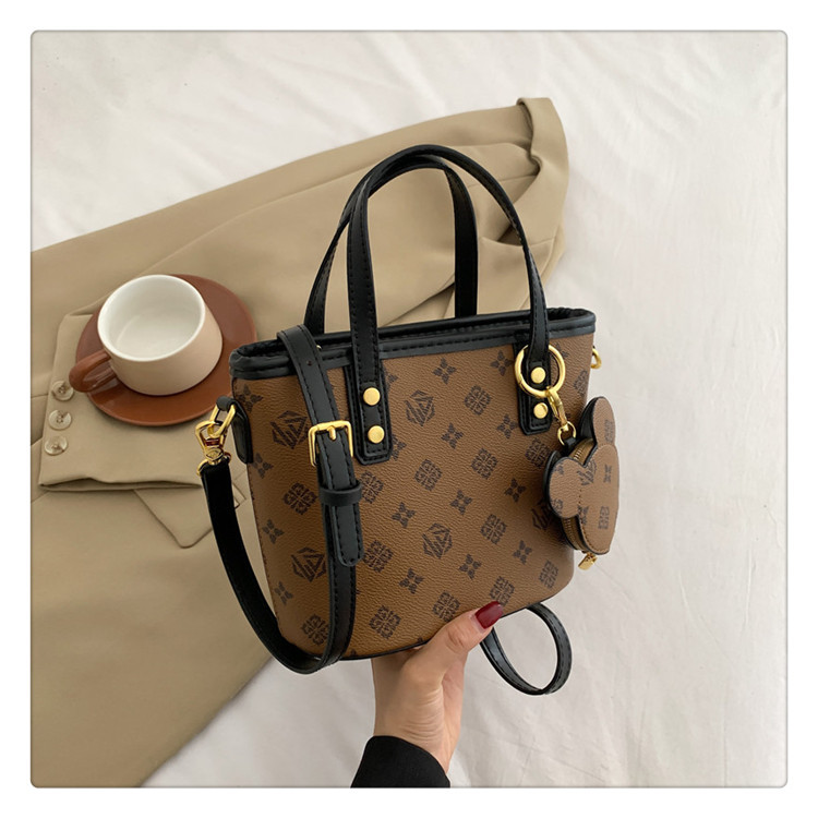 Cross-border bag women's bag 2023 new high-value fashion retro printing portable shoulder messenger bag bucket bag_voghion.com