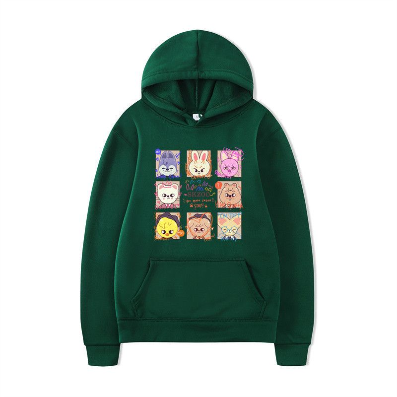 Nuova felpa in pile unisex autunno inverno con motivo a gatto dei cartoni animati Skids_voghion.com