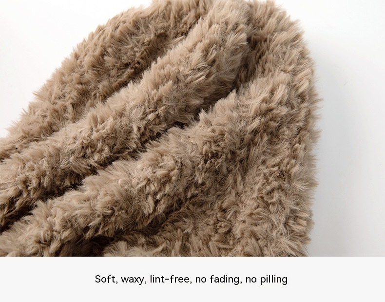 Grand bandeau chaud en peluche pour enfants, protection des oreilles d'hiver, ample, empilé, polyvalent, tricoté, visage montrant un petit chapeau en laine, nouvelle collection automne et hiver_voghion.com