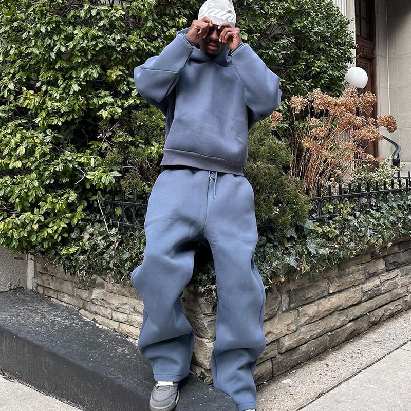 Unisex Oversized Hoodie & Jogger Set - Streetwear Casual Pullover Sweatshirt With Pockets, Comfortable Lounge Wear For Men & Women_voghion.com