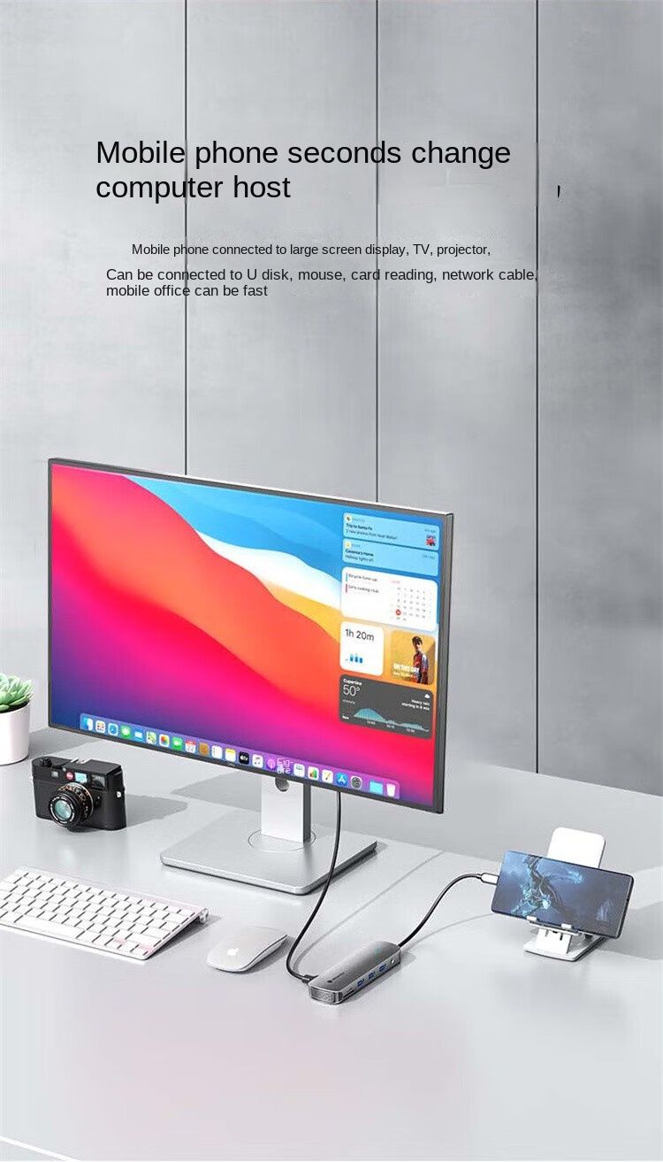 USB3.0 víceportová dokovací stanice typu C dokovací stanice USB hub_voghion.com