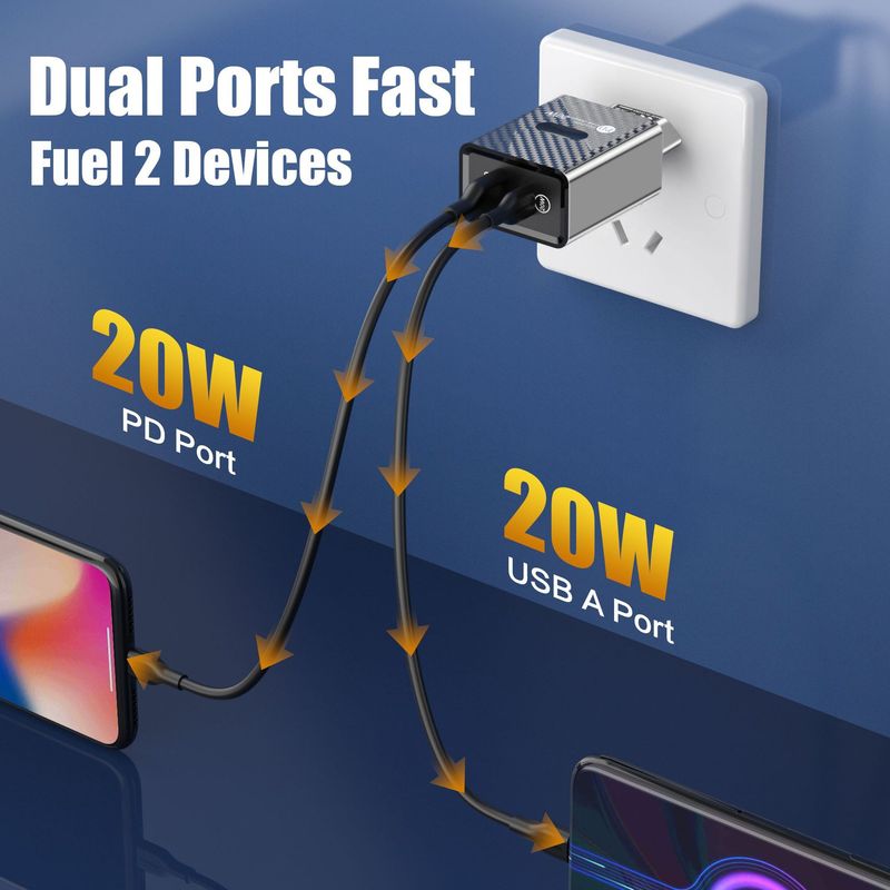 Nieuwe PD-laderspecificatie a+c dubbele poort snelle PD+USB-oplaadkop TYPE-C+USB-adapter_voghion.com