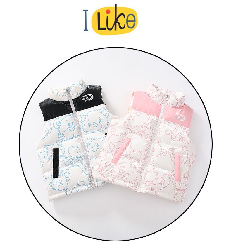 Minichoc Gilet in seta di piume di alta qualità per bambini, senza lavaggio, 2025, nuovo autunno inverno per ragazzi e ragazze, lucido_voghion.com