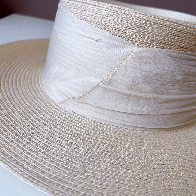 Mode europäischen amerikanischen Retro-Band breite Krempe Hüte für Frauen elegante flache Top Mode Strand Cap Qualität Hochzeit Sombrero_voghion.com