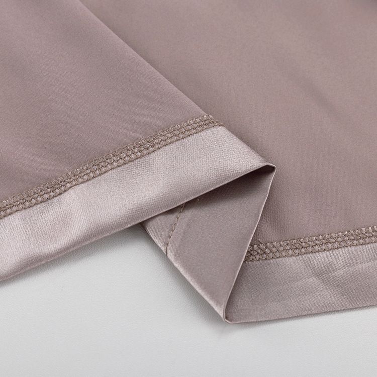 Abbigliamento da donna Autunno Casual Lazy Suit Piuma Manica lunga Lacci Raso Due pezzi Suit_voghion.com
