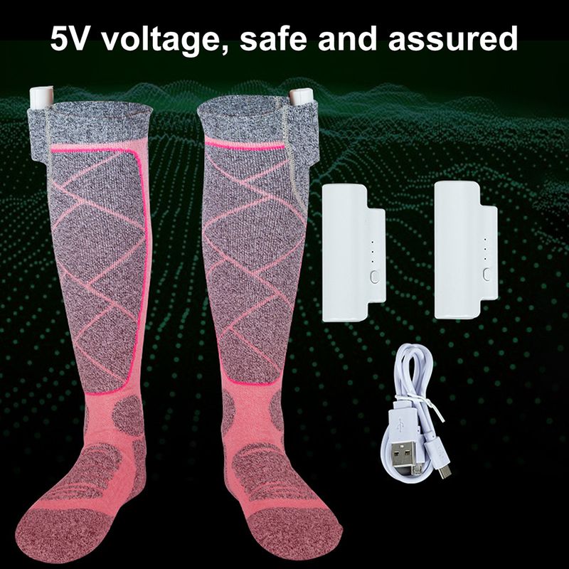Calentador de pies térmico de invierno para hombre, recargable, para deportes al aire libre, esquí, calcetines cálidos para motos de nieve y esquí_voghion.com