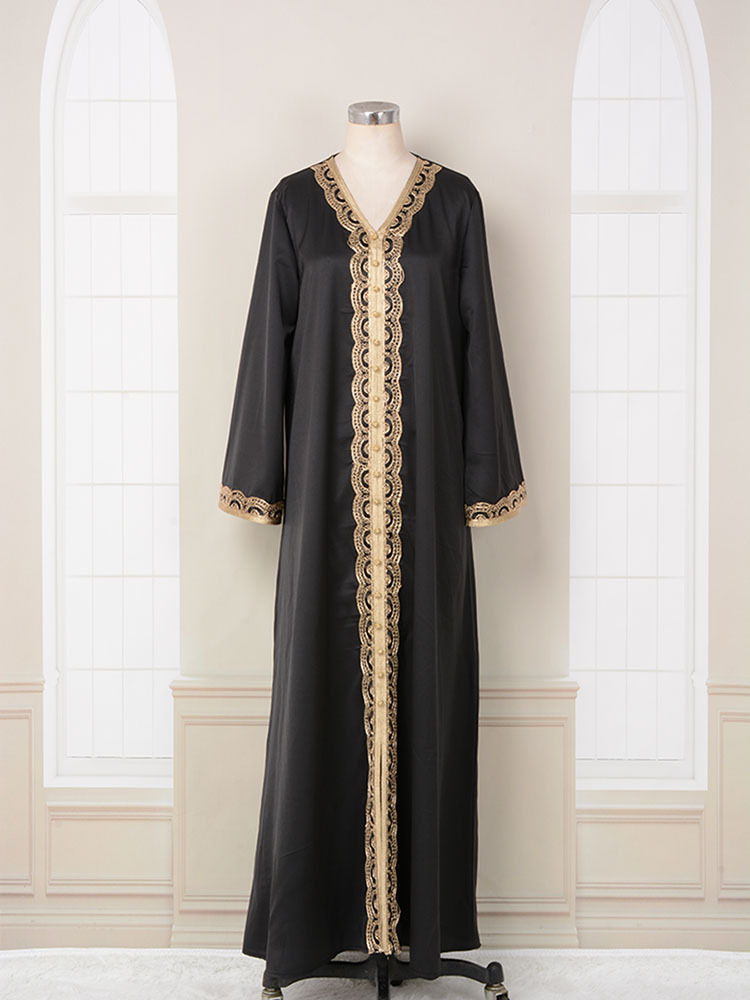 Mt019 Sommer Arabischen Abaya Moslemische Kleidung Neue Bestickte Spitze Mode Kleid_voghion.com