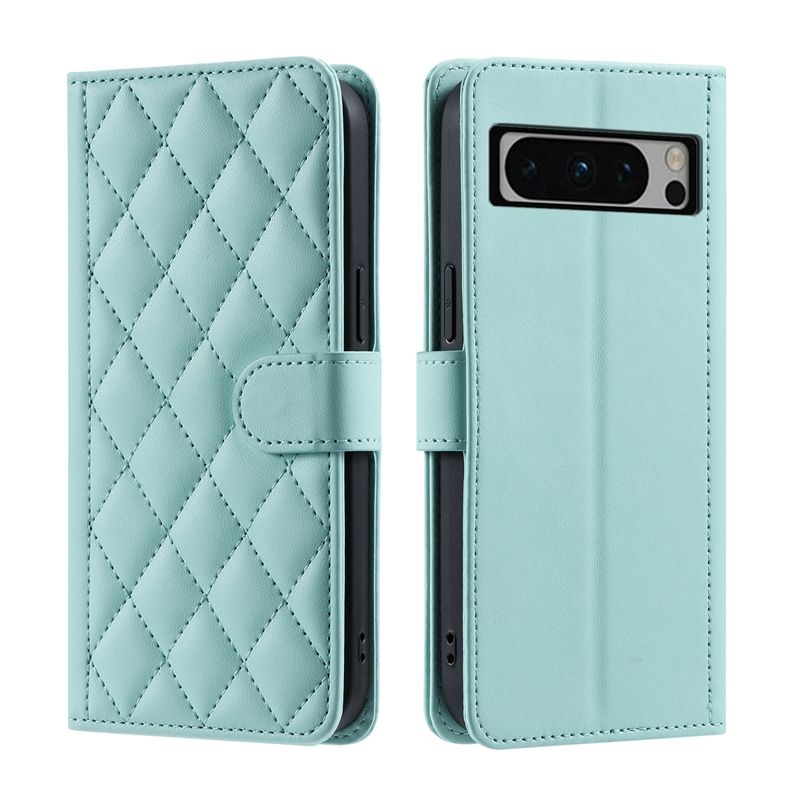 Custodia a portafoglio con scomparti per carte di credito Emed con cinturino a scacchi per Google Pixel 8, 8A, 7A, 7 Pro, 6A_voghion.com