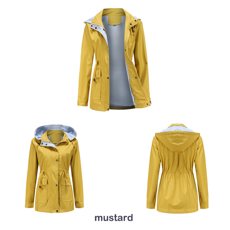 Damenbekleidung neue Herbst- und Winterjacke mit abnehmbarer Kapuze, Windjacke für Damen, große Damenjacke, Regenmantel_voghion.com