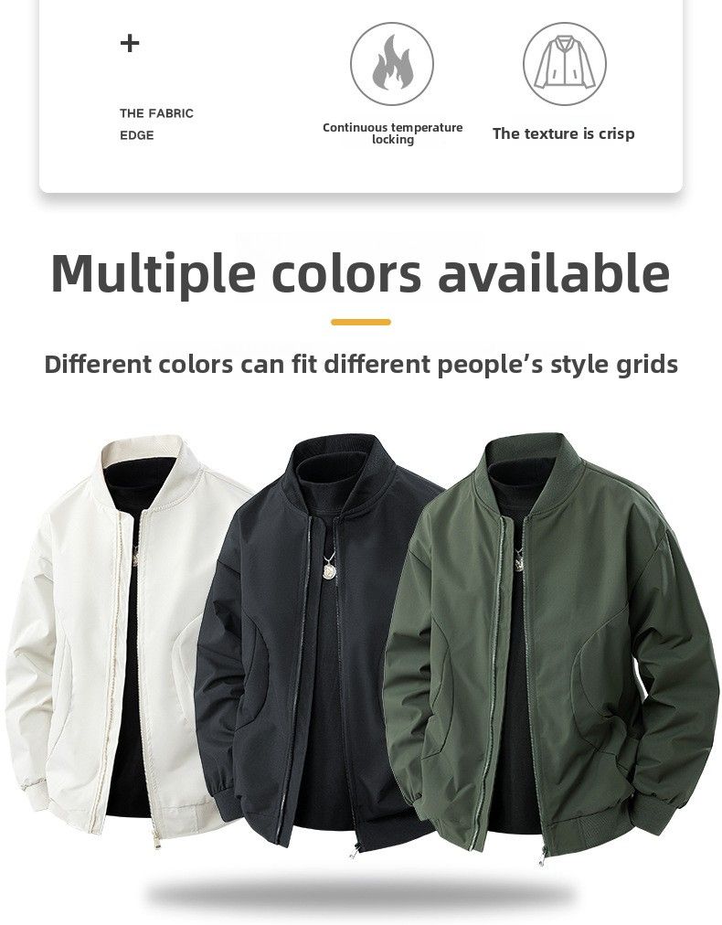 Coat Spring Autumn New 2025 Casual Thin Korean Style Youth Student Baseball Jacket Men's Top_voghion.com