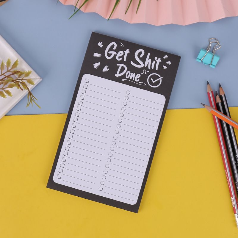 Factory supply soft magnetic notepad English cute office student notepad with pen holder to map can be customized_voghion.com