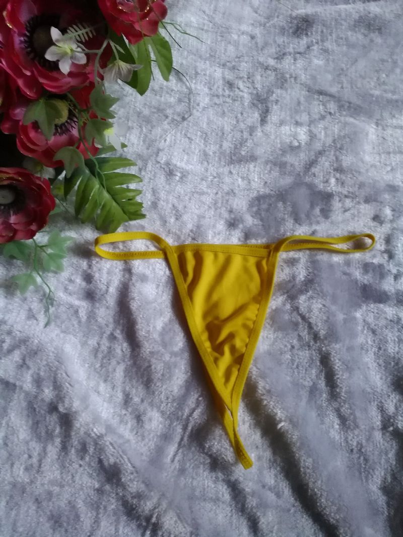 Sexy Lingerie Women's Thong Panties Temptation See-through Simple Low Waist Breathable Triangle T-Pants_voghion.com