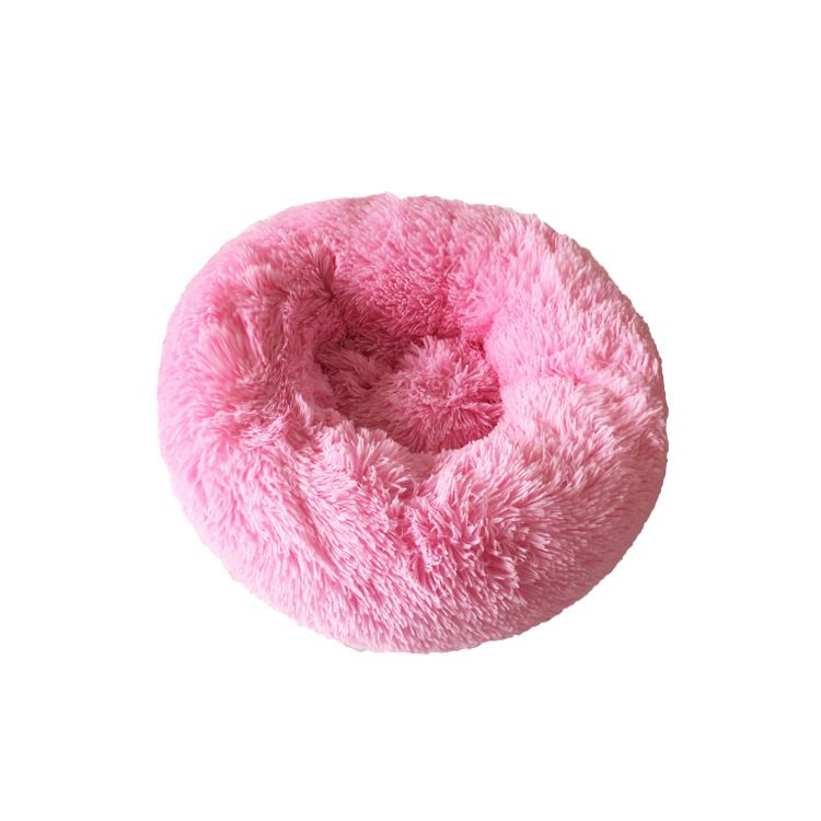 Removable And Washable Zippered Round Plush Bed All-Season Dog Cat Pet Mat_voghion.com