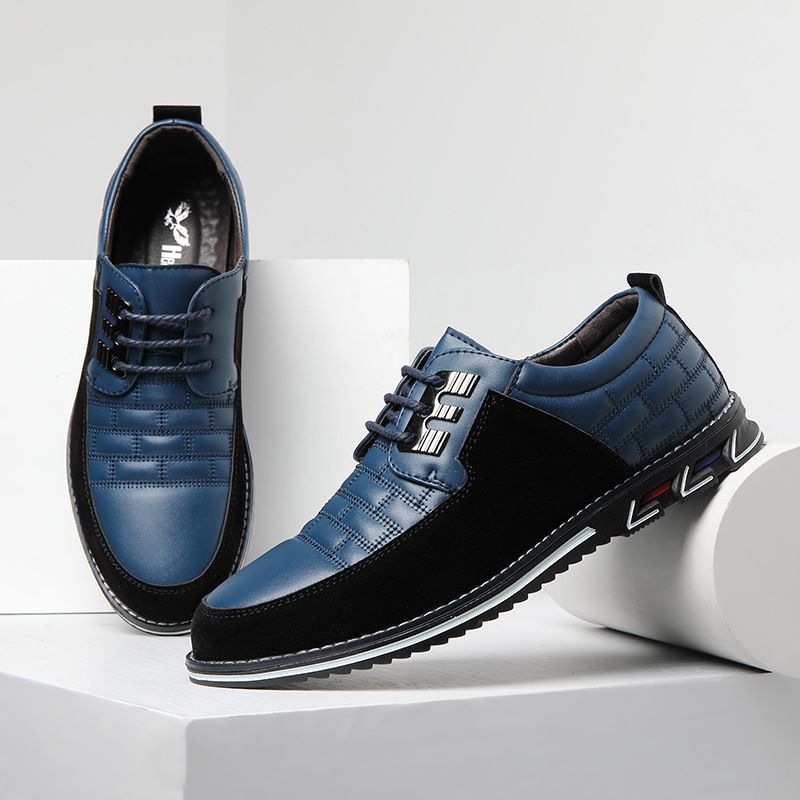 Scarpe da uomo estive, nuove, traspiranti, in pelle, casual, grandi, versatili, alla moda, in edizione coreana._voghion.com