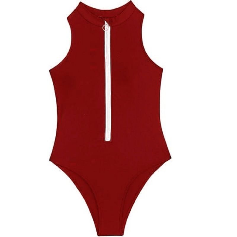 Swimsuit Sexy Bikini One-piece Zipper_voghion.com
