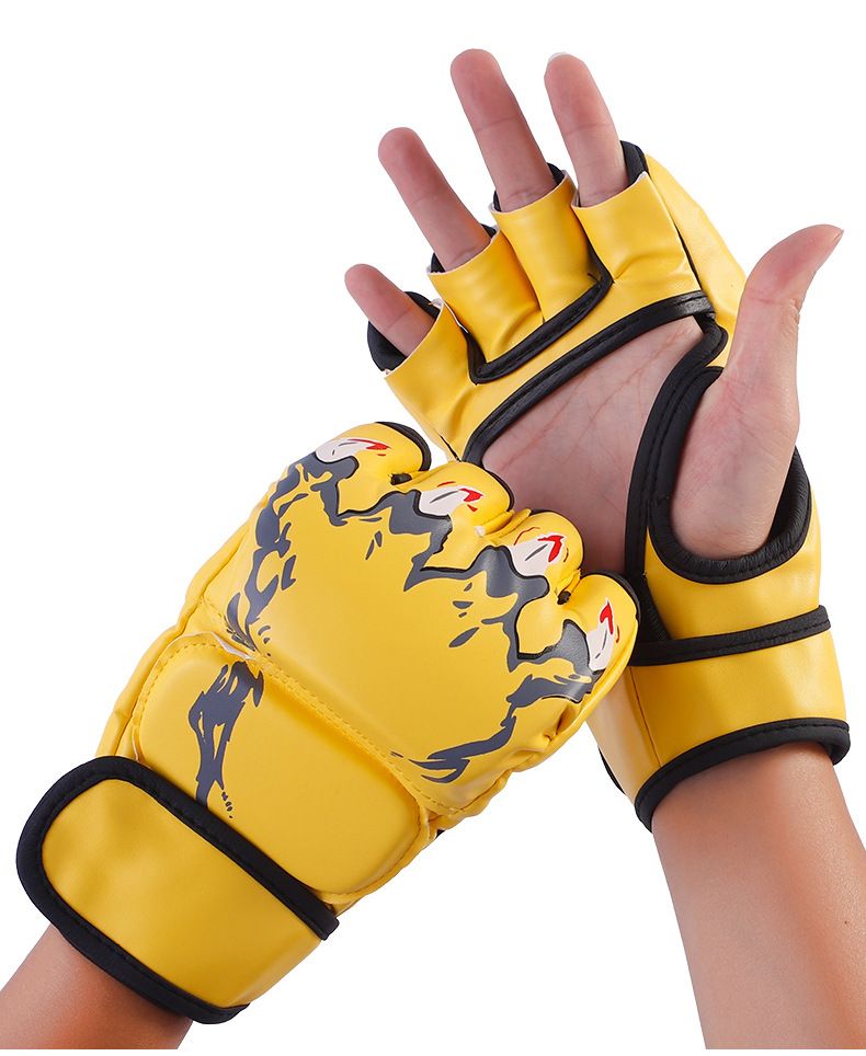 Profesionalne boksarske rokavice s pol prsti - za odrasle in otroke, primerne za sanda, borilne veščine, UFC, Muay Thai, trening MMA_voghion.com