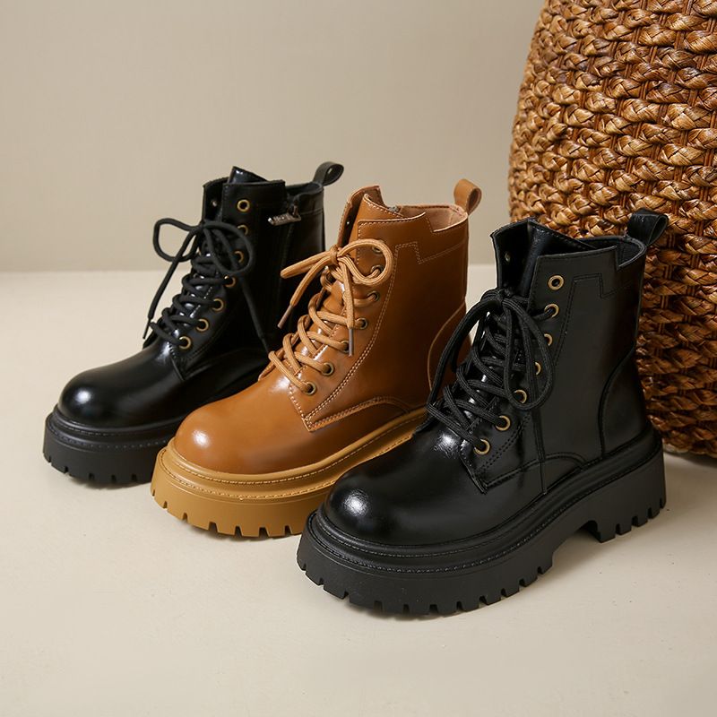 35-42 Large Size Martin For Women 41 To 43 Wide Fat Feet New Thick Sole Women's Low Heel Short Boots_voghion.com