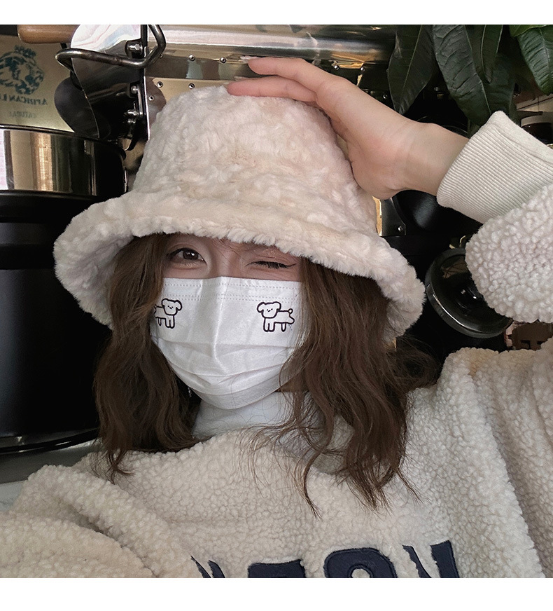 New Big Head Waist Woolen Hat For Children, Autumn Plain Look, Fashionable And Versatile, Showing Face, Small Japanese Fisherman's Hat_voghion.com