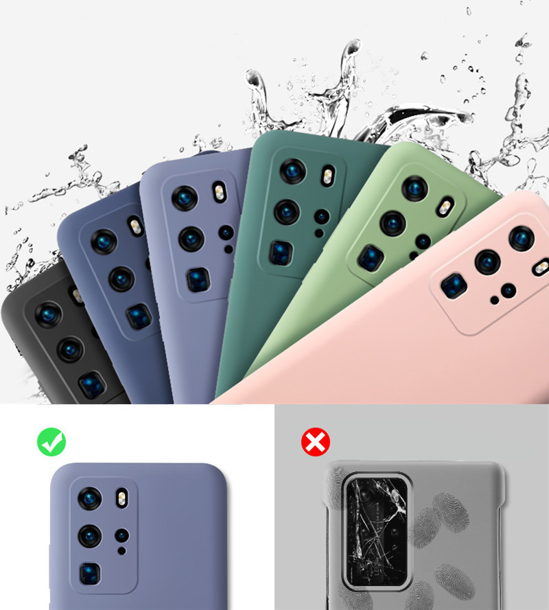 Boucho Luxe Vloeibare Siliconen Voor Huawei P40 Pro+ P20 P30 lite Mate 20 30 honor 10 20 30S X10 V30 Camera Bescherming Zacht_voghion.com