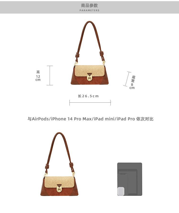 Leiden Past Underarm Women's 03 New Autumn/Winter Advanced Commuting Stick Shoulder Bag_voghion.com