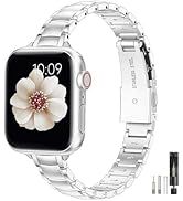 Cinturino sottile in metallo compatibile con Apple Watch da 49 mm, 46 mm, 45 mm, 44 mm, 42 mm, 41, 40, 38 mm, cinturino a catena in acciaio inossidabile Dr._voghion.com