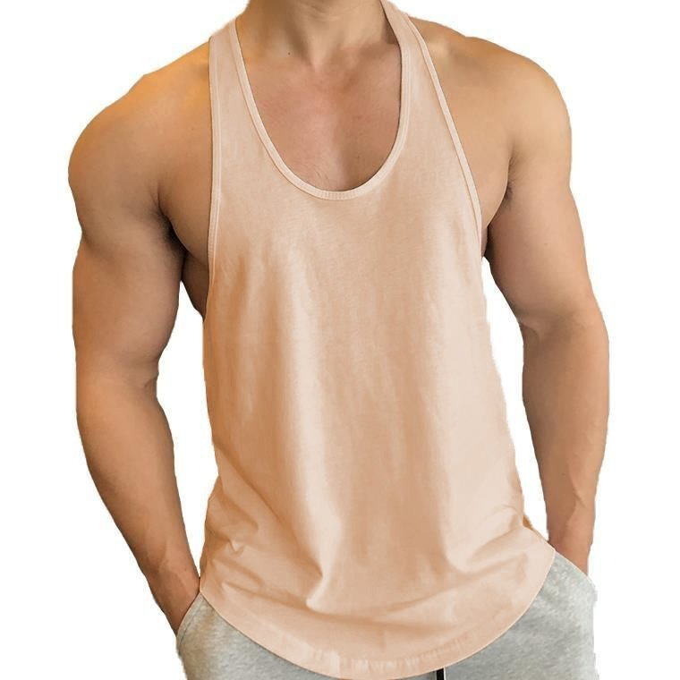 Herrenbekleidung Sommersport Fitnessweste für Männer Schnelltrocknende große elastische Trainingsweste Eisen Laufoberteil_voghion.com