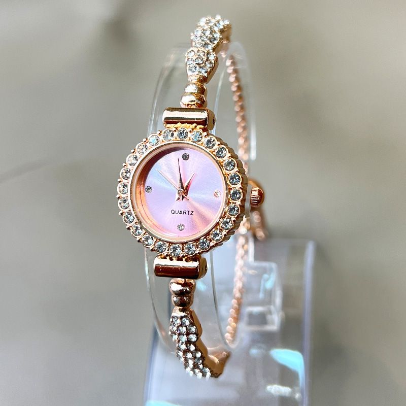 Bracelet Set Ladies Quartz Fashion Alloy Drill Snake Shape Watch_voghion.com