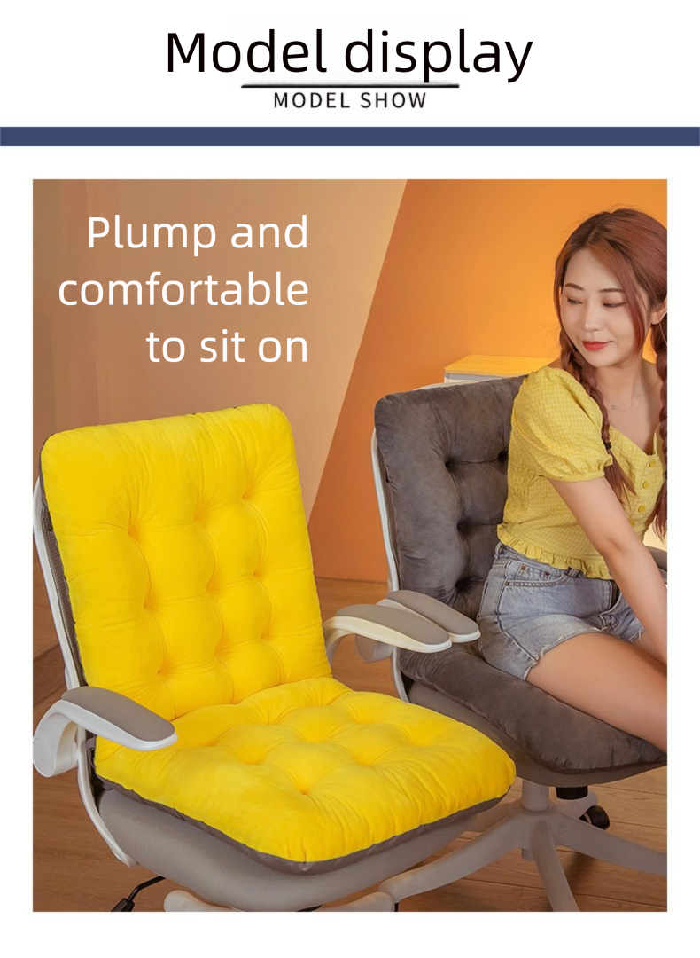 Cuscino con schienale integrato, cuscino antiscivolo per sedia da ufficio, cuscino per sedia da studente in dormitorio, invernale_voghion.com