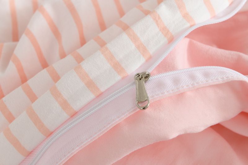Weiche gewaschene Baumwolle Lange Kissen Bettlaken Quilt Abdeckung Bettwäsche Vier Stück Set_voghion.com