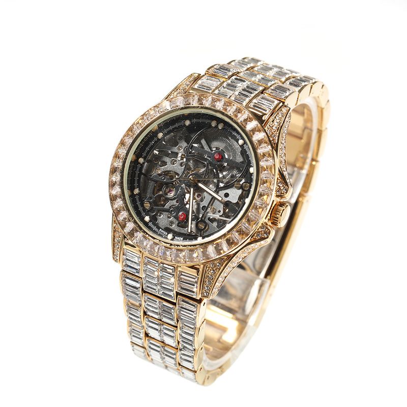 Hip Hop New Men's Watch T Square Mechanical Watch Life Waterproof Round Dial Personality Trendy Watch_voghion.com