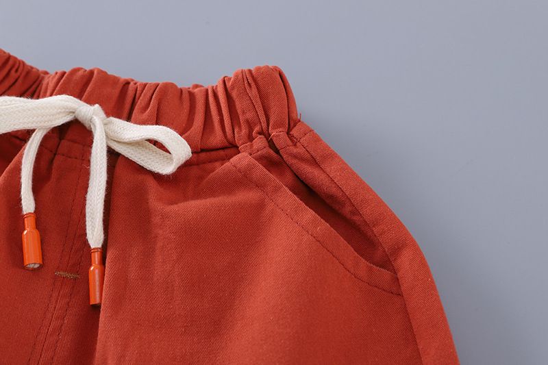Ensemble deux pièces à manches courtes pour enfants, style décontracté et élégant, col rond, motif dessin animé, tendance, nouvelle collection été 2025_voghion.com