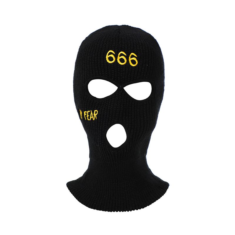 Women's And Men's Fashion Knit Beanie With Neck Warmer - Soft Wool Three-Hole Design For Outdoor Activities, Cycling, And Winter Warmth_voghion.com
