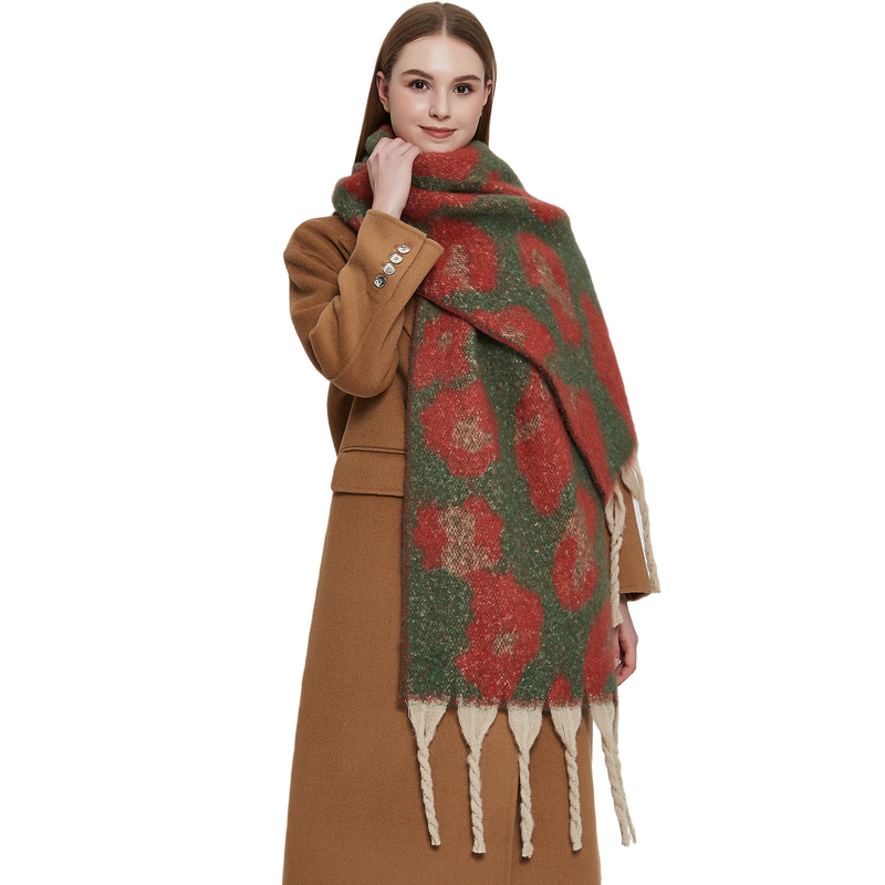 Nuovo scialle caldo 2023 inverno cerchio filato spesso nappa jacquard grande motivo leopardato sciarpa_voghion.com