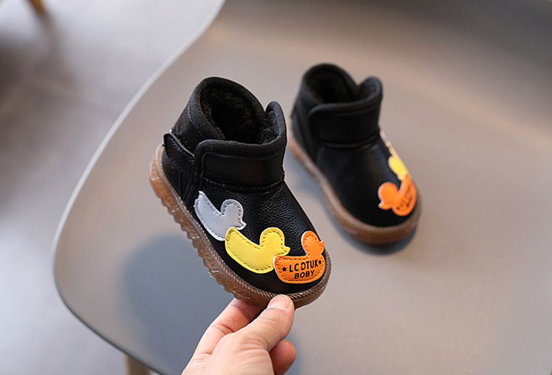 Leuchtende Kinderschuhe im Alter von 1-6 bis 3 Jahren, Schneestiefel für Jungen, Plüsch- und dicke Baumwollschuhe für Mädchen, Trend zu Baby-Wanderschuhen_voghion.com