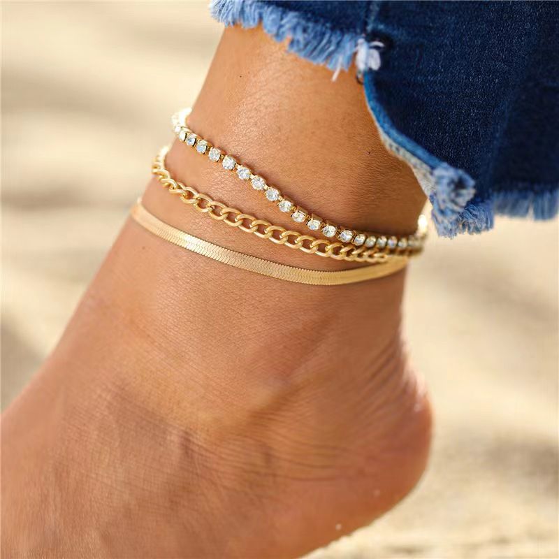 Ankle Bracelet Jewelry Niche Design Multi-layer Stacking Butterfly Pendant Personality Women's Elegant Anklet_voghion.com