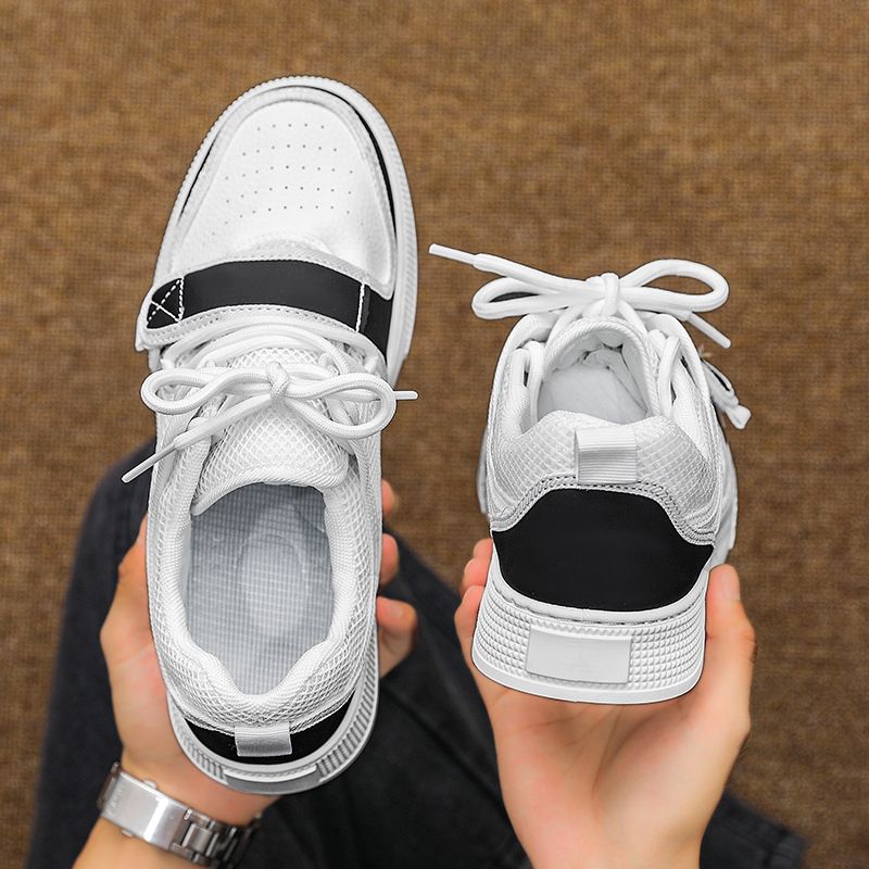 Herren 2025 Neuer Trend Weiche Sohle Sporthöhenerhöhung Casual Board Für Teenager Vielseitige Weiße Trendschuhe_voghion.com