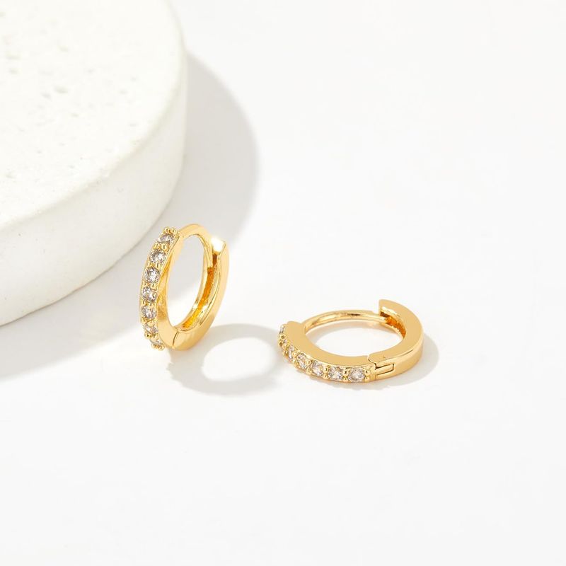 Ottone con placcatura in oro vero, molto richiesti, orecchini eleganti e raffinati per donna con zircone, set da tre pezzi_voghion.com