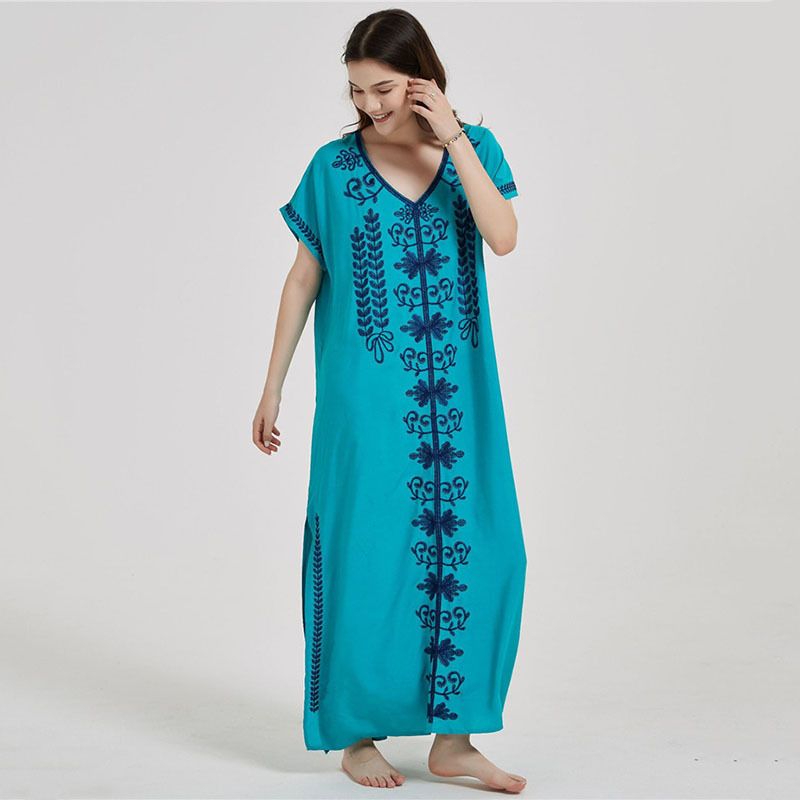 popolare copricostume da spiaggia ricamato in rayon da donna, stile abito ricamato, camicia di protezione solare per bikini al mare, 20 colori_voghion.com