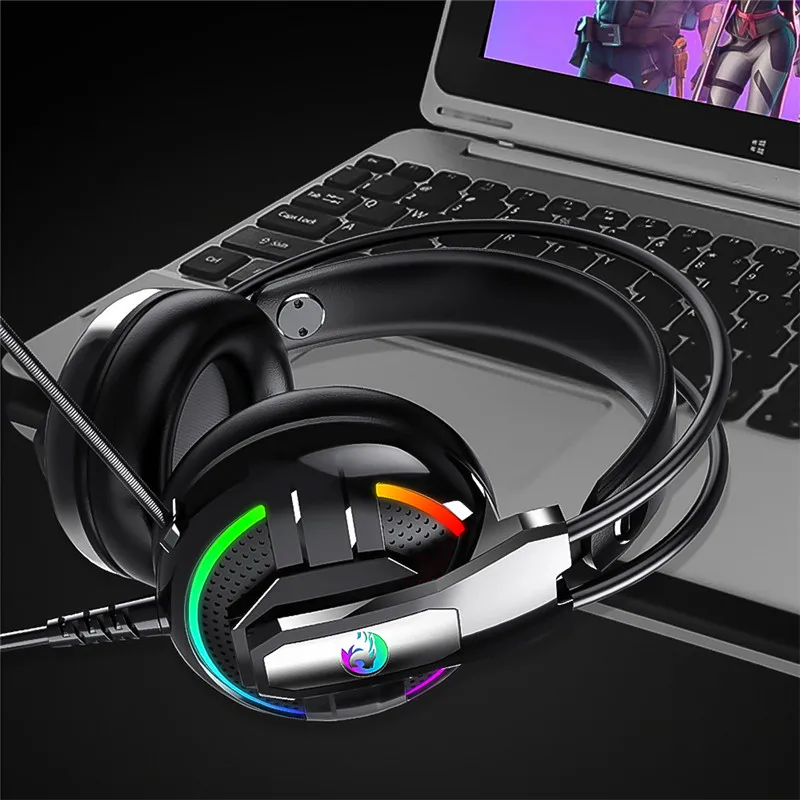RGB Marquee Stereo Bass Wired Gaming Headset mit Mikrofon für Xbox PC Gamer_voghion.com