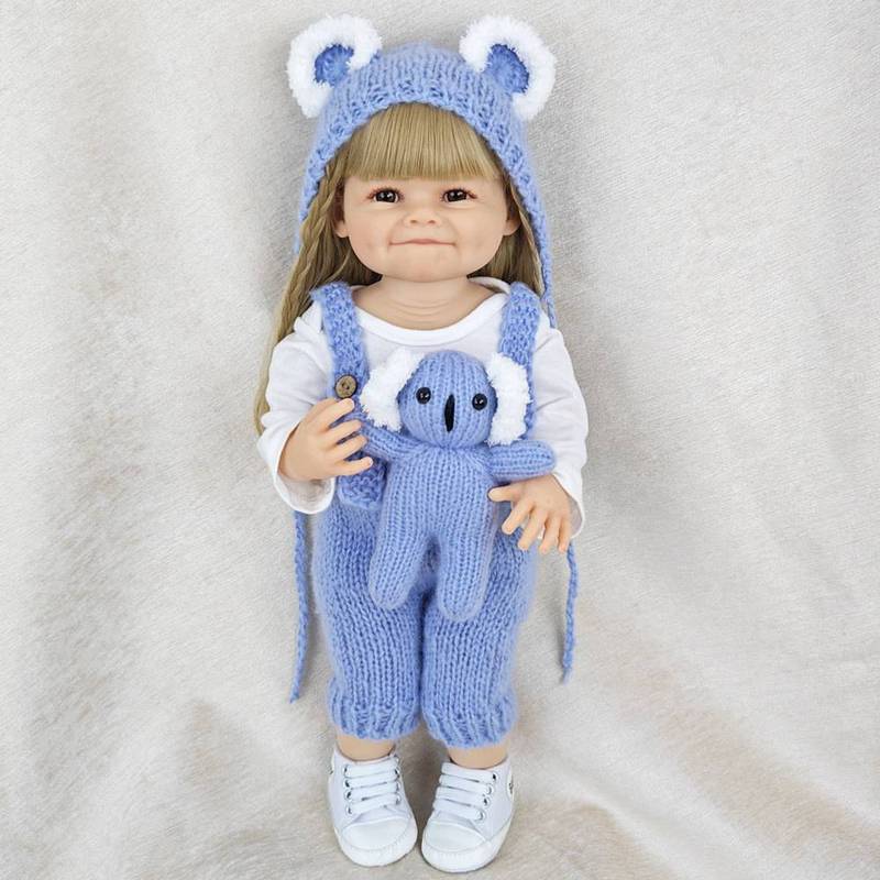 55cm simulation baby toy reincarnation doll soft rubber girl princess gift can be changed, can take a shower, accompany the doll_voghion.com