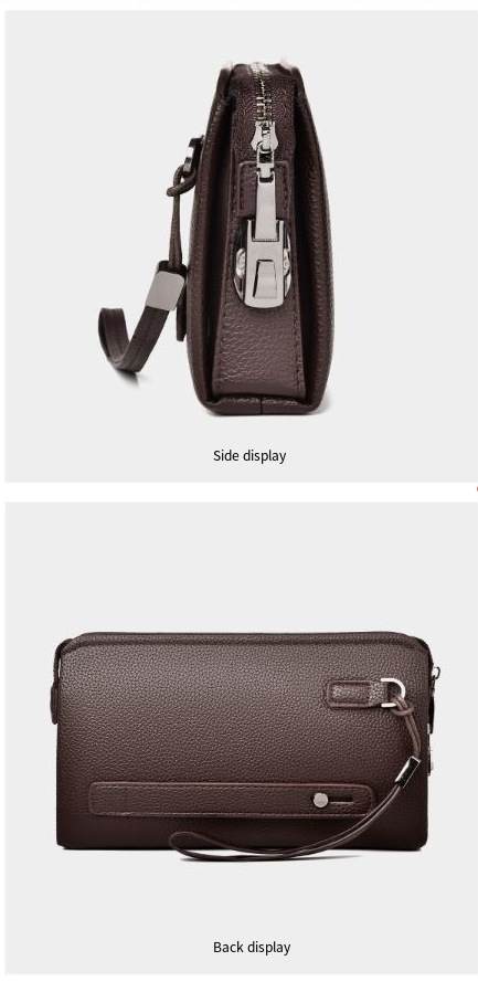 men's wallet New men's clutch bag High-end men's clutch bag Business solid color clutch bag for men_voghion.com