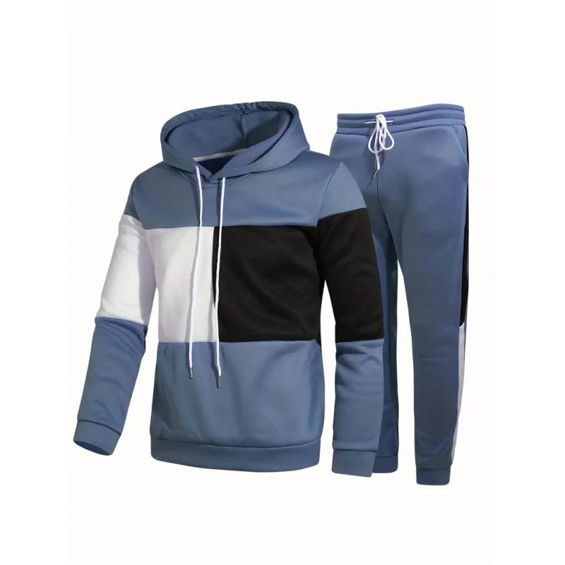 Conjunto de sudadera con capucha para hombre, informal y a la moda, con estampado de pareja_voghion.com